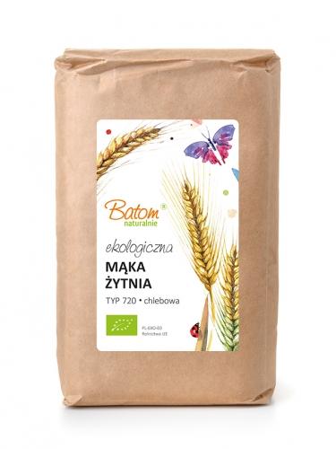 Mąka żytnia TYP 720 chlebowa 1kg*BATOM*BIO - opakowanie zbiorcze po 10 szt.