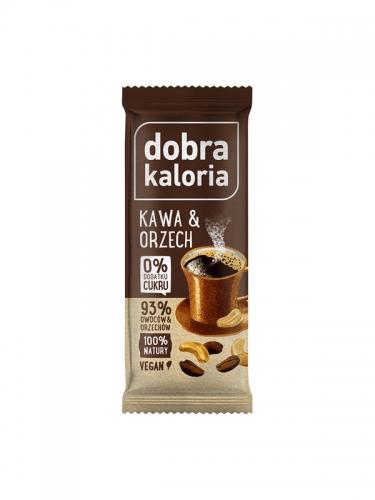 Baton owocowy kawa & orzech bez cukru 35g*DOBRA KALORIA* - opakowanie zbiorcze po 20 szt.