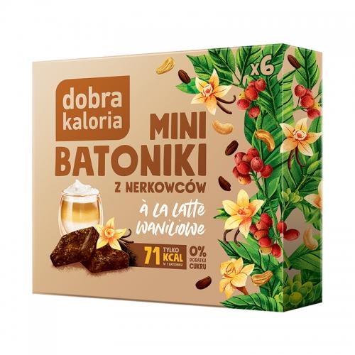 Batoniki z nerkowców à la latte waniliowe bez cukru 102g*DOBRA KALORIA*