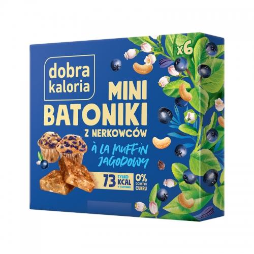 Batoniki z nerkowców à la muffin jagodowy bez cukru 102g*DOBRA KALORIA*