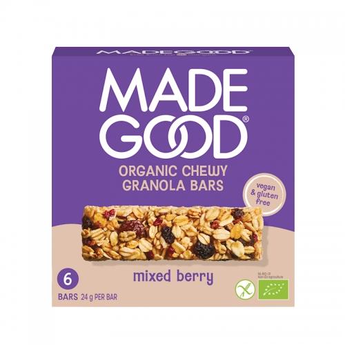 Batoniki granola z czerwonymi owocami bezglutenowe 6 x 24g*MADEGOOD*BIO