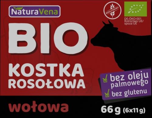 Kostki rosołowe **Bulion wołowy** bezglutenowy 6szt.*NATURAVENA*BIO