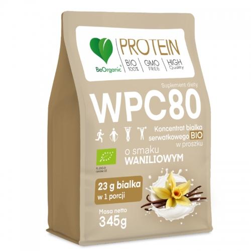 Białko serwatkowe WPC 80 **Wanilia** bez cukru 345g*BEORGANIC*BIO - suplement diety