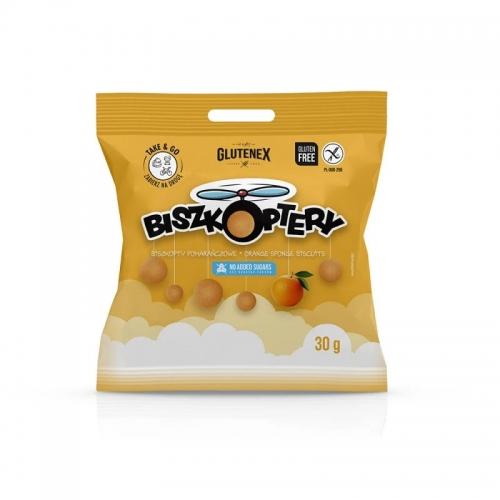 Biszkopty **Biszkoptery** pomarańczowe bezglutenowe bez cukru 30g*GLUTENEX*