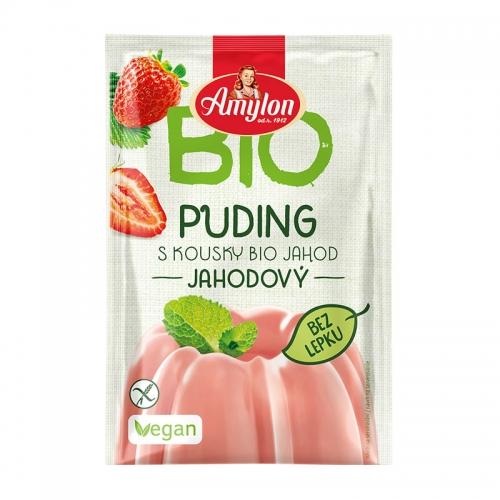 Budyń truskawkowy bezglutenowy 40g*AMYLON*BIO