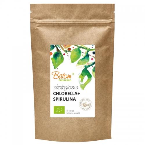 Chlorella + spirulina 500mg tabletki 500szt. / 250g*BATOM*BIO suplement diety