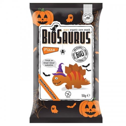 Chrupki kukurydziane bezglutenowe pizza 50g*BIOSAURUS HALLOWEEN*BIO