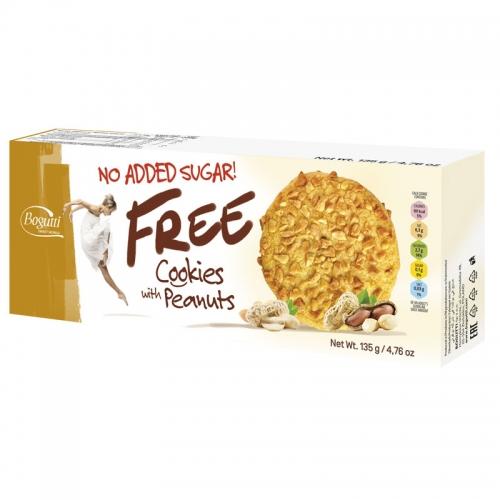 Ciastka z orzechami arachidowymi bez cukru 135g*BOGUTTI*
