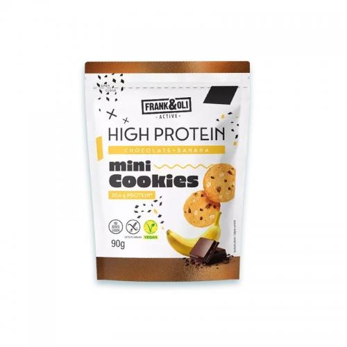 Ciasteczka mini proteinowe czekoladowo bananowe bez cukru 90g*FRANK&OLI*