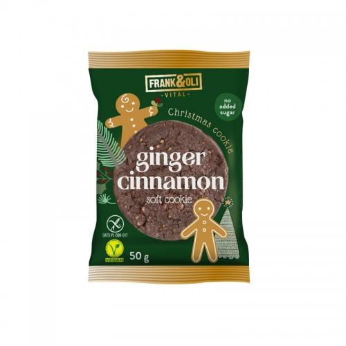 Ciasteczko miękkie Christmas imbir /cynamon bezglutenowe 50g*FRANK&OLI*