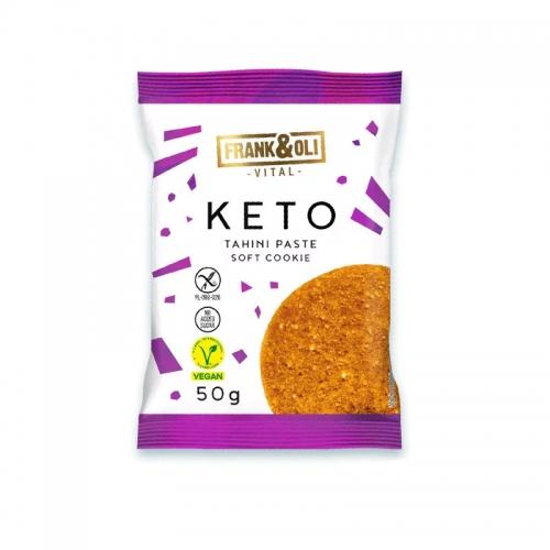 Miękkie KETO ciasteczko z pastą sezamową Tahini bez cukru 50g*FRANK&OLI*