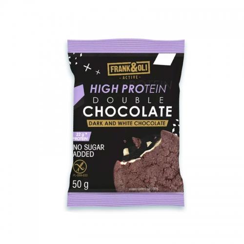 Ciasteczko miękkie proteinowe podwójnie czekoladowe bez cukru 50g*FRANK&OLI*
