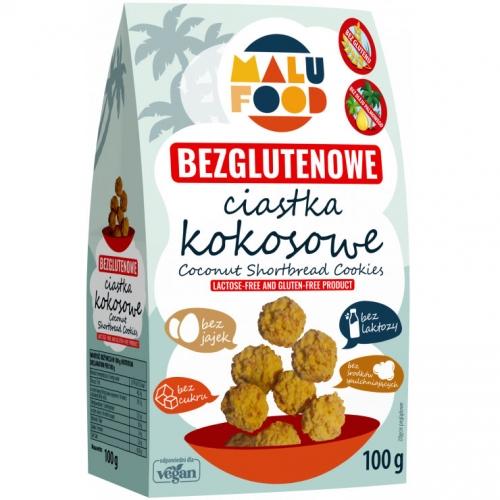 Ciastka kruche kokosowe bezglutenowe 100g*MALUFOOD*