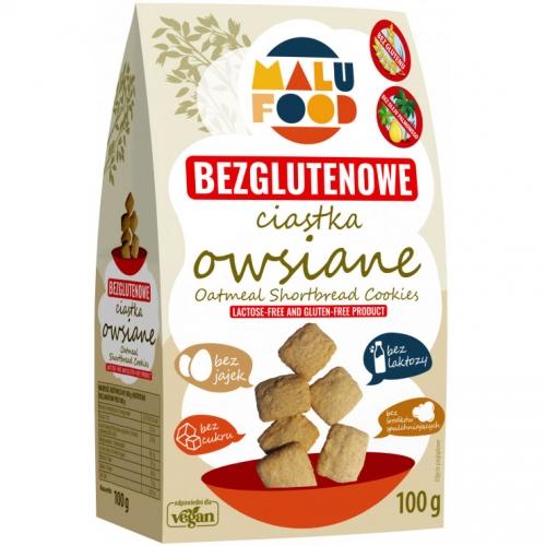 Ciastka owsiane bezglutenowe 100g*MALUFOOD*