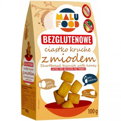 Ciastka kruche z miodem bezglutenowe 100g*MALUFOOD*