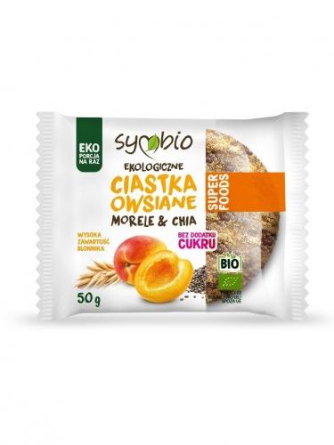 Ciastka owsiane / morele / chia bez cukru 50g*SYMBIO*BIO