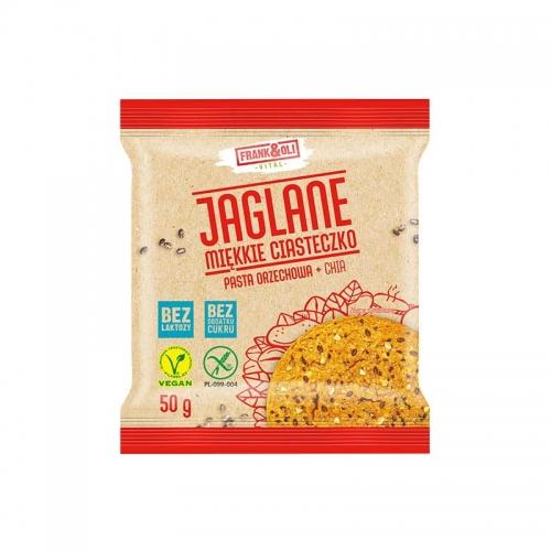 Miękkie ciasteczko jaglane pasta orzechowa & chia bez cukru 50g*FRANK&OLI* 