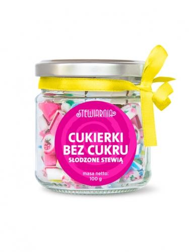 Cukierki bez cukru w słoiku 100g*STEWIARNIA*