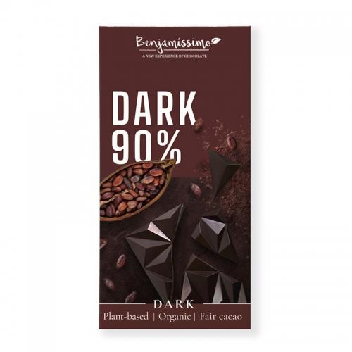 Czekolada gorzka 90% bezglutenowa 60g*BENJAMISSIMO*BIO