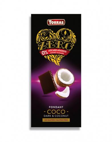 Czekolada gorzka / kokos bez cukru 125g*TORRAS ZERO* 