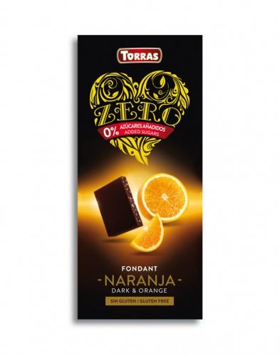 Czekolada gorzka / pomarańcza bez cukru 125g*TORRAS ZERO*