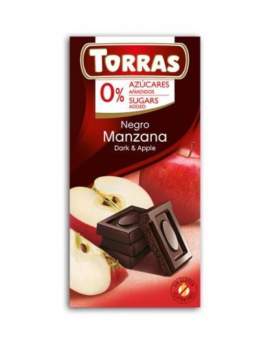 Czekolada gorzka z jabłkiem bezglutenowa 75g*TORRAS*