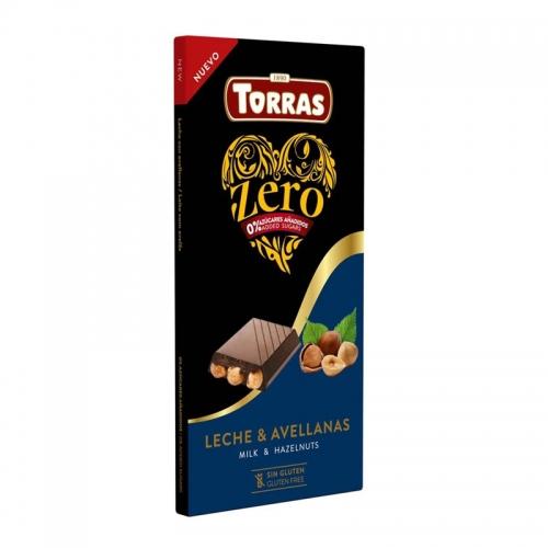 Czekolada mleczna / całe orzechy laskowe bez cukru 150g*TORRAS ZERO*