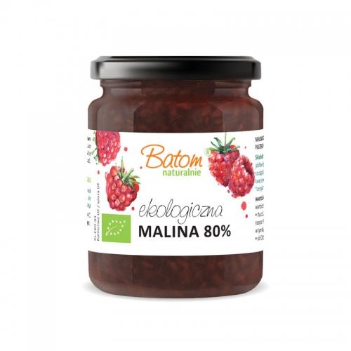 Dżem malinowy 80% słodzony sokiem jabłkowym 260g*BATOM*BIO