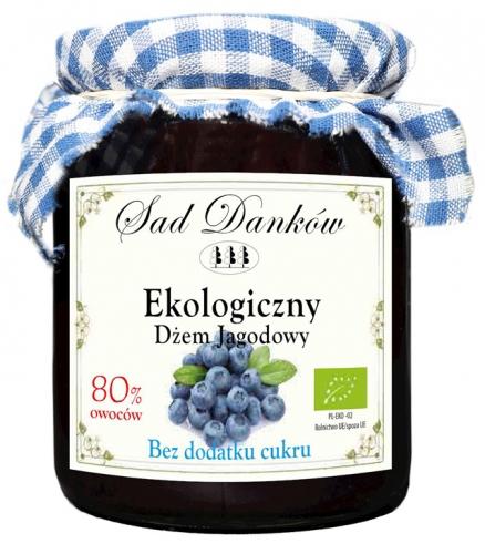 Dżem jagodowy słodzony sokiem jabłkowym 260g*SAD DANKÓW*BIO