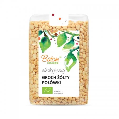 Groch żółty połówki 500g*BATOM*BIO - opakowanie zbiorcze po 6 szt.