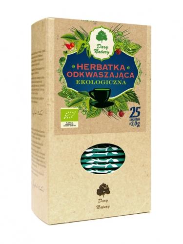 Herbatka **Odkwaszająca** ekspres 25T*DARY NATURY*BIO - najlepiej spożyć przed: 04.12.2026 - najniższa cena w okresie 30 dni przed promocją: 8,99zł