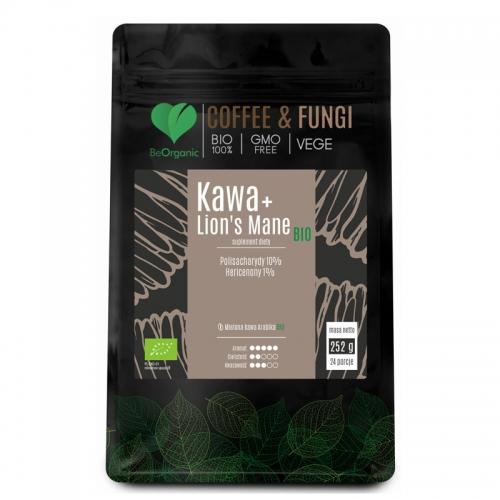 Kawa **Kawa + Lion's Mane** arabica mielona 252g*BEORGANIC*BIO - suplement diety
