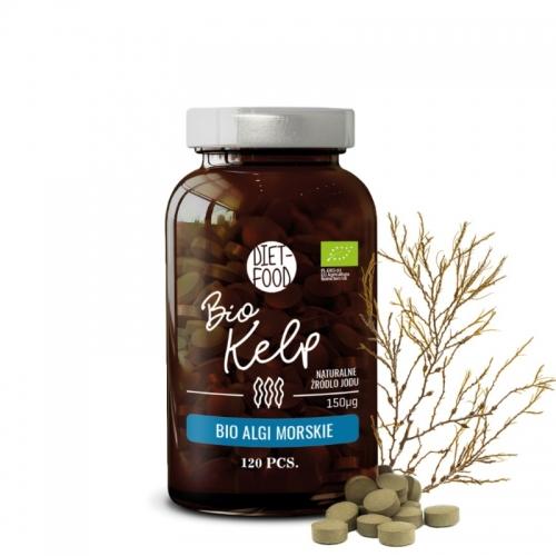 Kelp algi morskie tabletki 345mg 120szt.*DIET-FOOD*BIO suplement diety