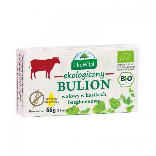 Kostki rosołowe / bulion wołowy bezglutenowy 6 sztuk*EKOWITAL*BIO
