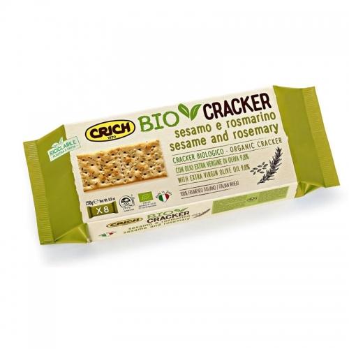 KRAKERSY CRICH Z SEZAMEM I ROZMARYNEM 250G BIO EW