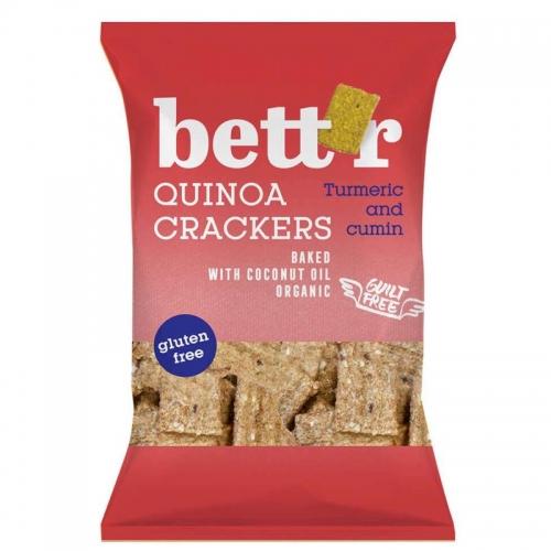 Krakersy quinoa kurkuma / kumin bezglutenowe 100g*BETTR*BIO