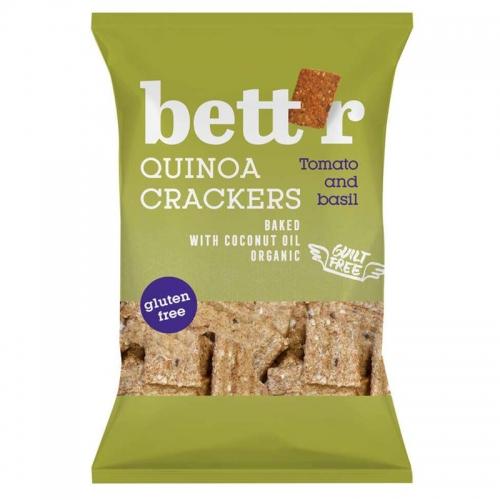 Krakersy quinoa pomidor / bazylia bezglutenowe 100g*BETTR*BIO