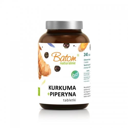 Kurkuma / piperyna 500mg tabletki 240szt.*BATOM*BIO suplement diety 