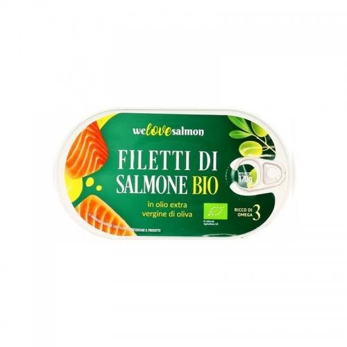 Łosoś filety w oliwie z oliwek 170g*WE LOVE SALMON*BIO
