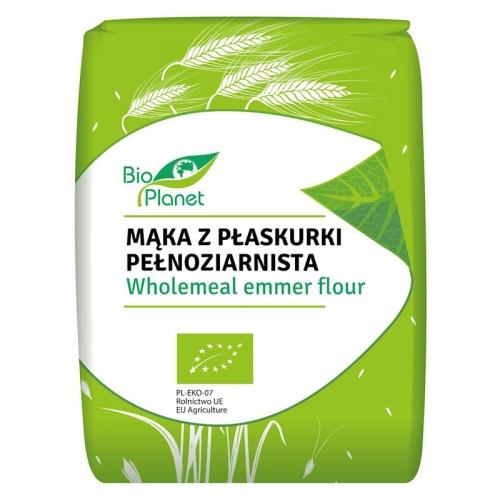 MĄKA Z PŁASKURKI BIOPLANET PEŁNOZIARNISTA 1KG BIO BP
