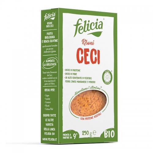 Makaron z ciecierzycy risoni bezglutenowy 250g*FELICIA*BIO