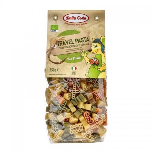 MAKARON PSZENNY DALLA COSTA TRÓJKOLOROWY TRAVEL 250G BIO BP