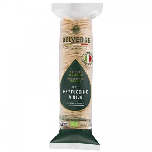 Makaron pszenny fettuccine a nido wstążka cienka gniazda 250g*DELVERDE*BIO