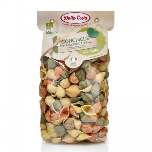 Makaron pszenny muszle trójkolorowy 400g*DALLA COSTA*BIO