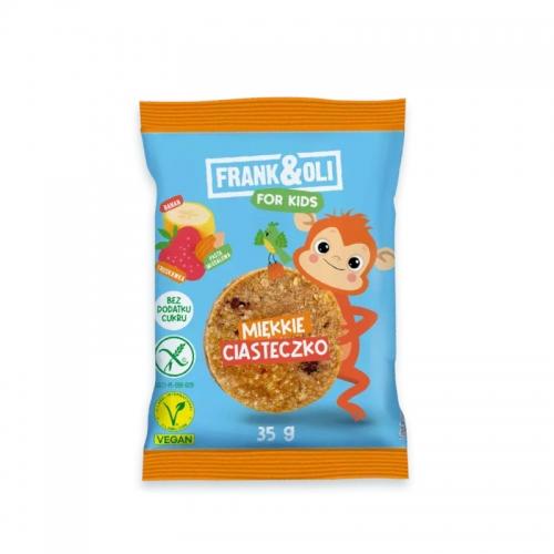 Miękkie ciasteczko dla dzieci **Banan & Truskawka** bez cukru 35g*FRANK&OLI* 