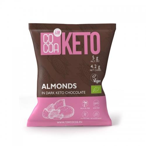 Migdały KETO w surowej czekoladzie 70g*COCOA KETO*BIO