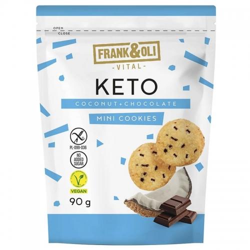 Miękkie ciasteczka KETO kokosowe z czekoladą bez cukru 90g*FRANK&OLI*