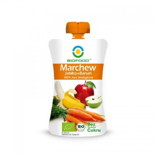 Mus owocowy marchew / jabłko / banan bez cukru 120g*BIOFOOD*BIO