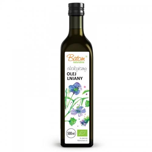 Olej lniany nierafinowany 500ml*BATOM*BIO