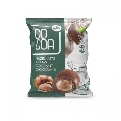 Orzechy laskowe w surowej czekoladzie kokosowej 70g*COCOA*BIO